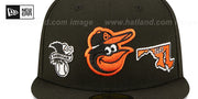 Baltimore Orioles TRIPLE THREAT IDENTITY Black Fitted Hat by New Era