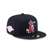 LA SIDE PATCH BLOOM NAVY 59FIFTY