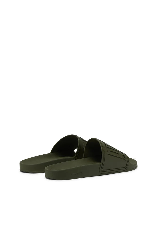 DIESEL SA-MAYEMI-POOL SLIDES WITH 3D LOGO "ALL BLACK"