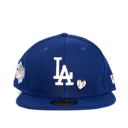 MLB LOS ANGELES DODGER BLUE CLASSIC TEAM HEART FITTED 59FIFTY CAP