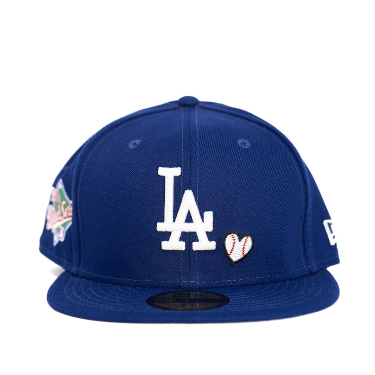 MLB LOS ANGELES DODGER BLUE CLASSIC TEAM HEART FITTED 59FIFTY CAP