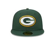 New Era Green Bay Packers 59FIFTY Green Fitted Hat Sidepatch 5950 Cap