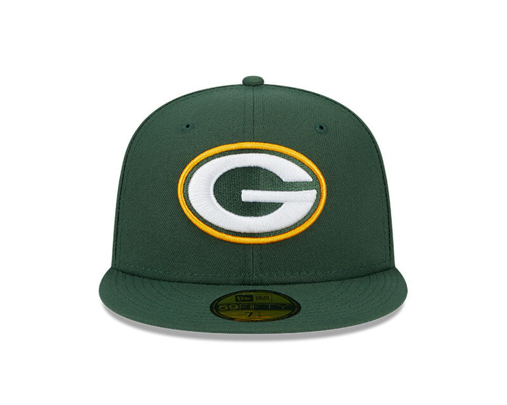 New Era Green Bay Packers 59FIFTY Green Fitted Hat Sidepatch 5950 Cap
