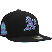Athletics New Era Black 40th Anniversary Black Light 59FIFTY Fitted Hat