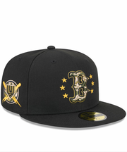 Boston Red Sox New Era Black 2024 Armed Forces Day On-Field 59FIFTY Fitted Hat
