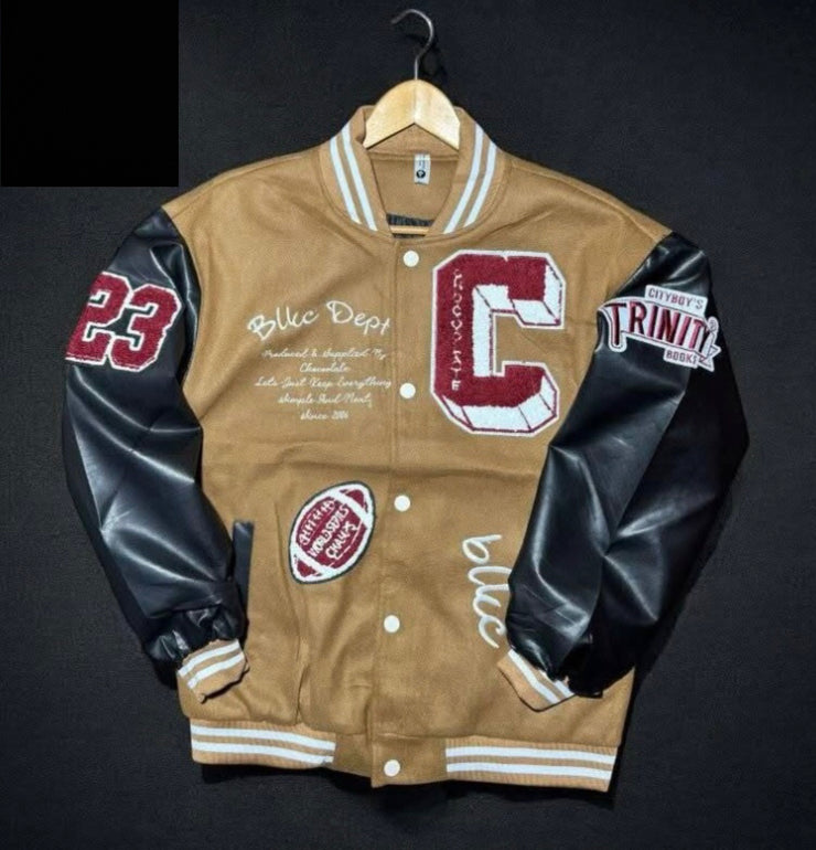 Blue Dept Varsity Jacket
