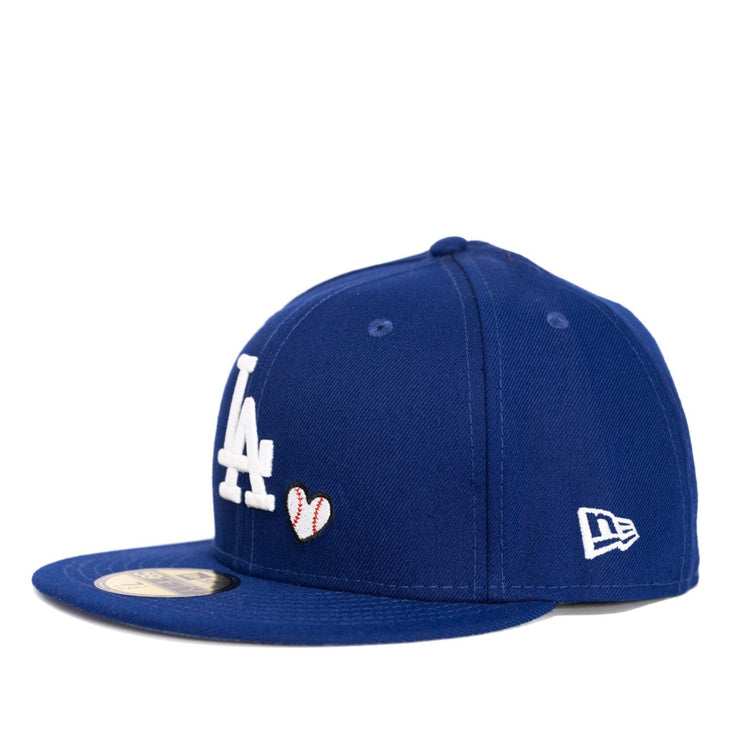 MLB LOS ANGELES DODGER BLUE CLASSIC TEAM HEART FITTED 59FIFTY CAP