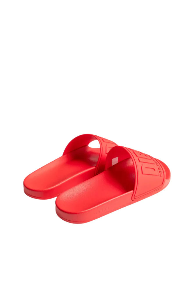 DIESEL SA-MAYEMI-POOL SLIDES WITH 3D LOGO "RED"