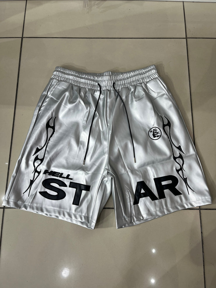 HELLSTAR Leather Shorts “Grey”