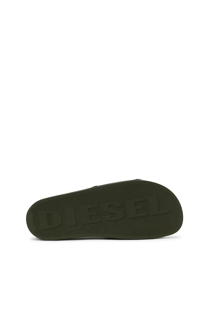 DIESEL SA-MAYEMI-POOL SLIDES WITH 3D LOGO "ALL BLACK"