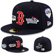 New Era Boston Redsox Fitted Hat MLB Classic World Series Patch