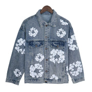 Denim Tears All Over Wreath Trucker Jacket 'Light Wash'
