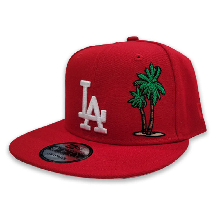Red Los Angeles Dodgers Palm Tree Blue Bottom 50th Anniversary Snapback