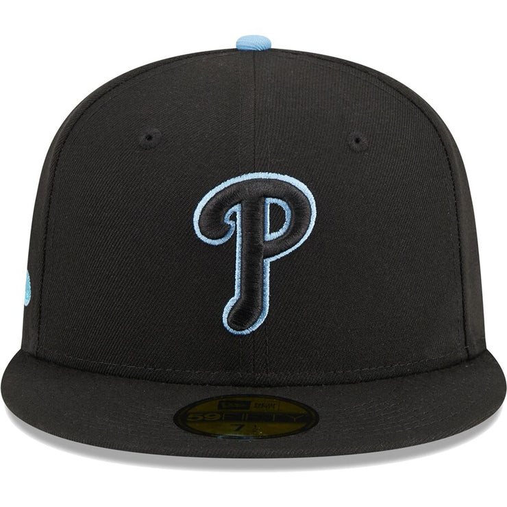 Philadelphia Phillies New Era Pastel Undervisor 59FIFTY Fitted Hat - Black