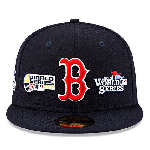 New Era Boston Redsox Fitted Hat MLB Classic World Series Patch