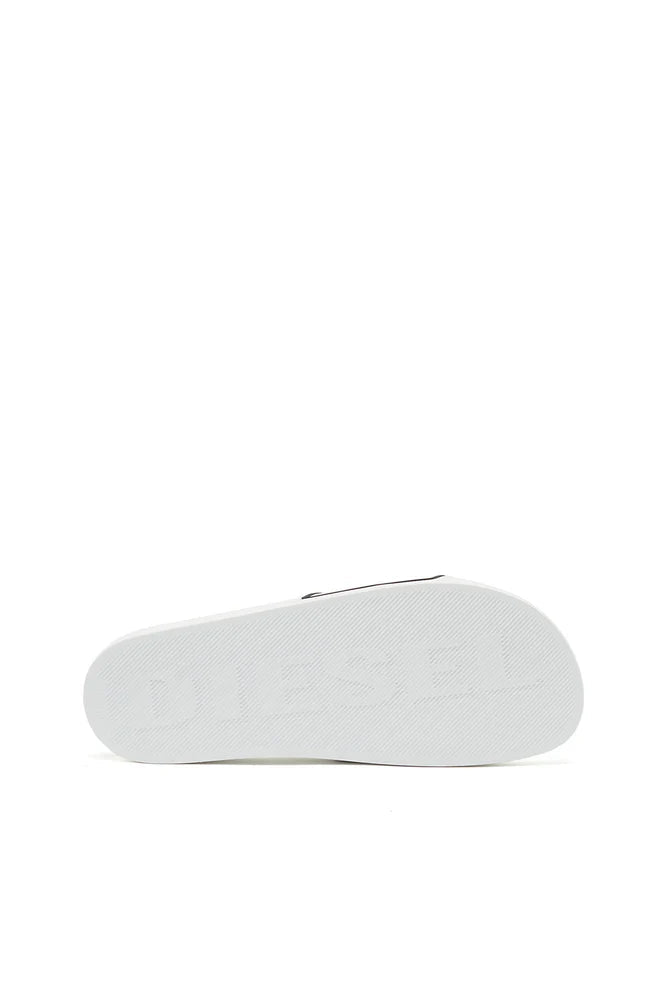 DIESEL SA-MAYEMI-POOL SLIDES WITH 3D LOGO "WHITE"