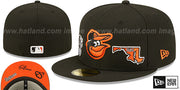 Baltimore Orioles TRIPLE THREAT IDENTITY Black Fitted Hat by New Era