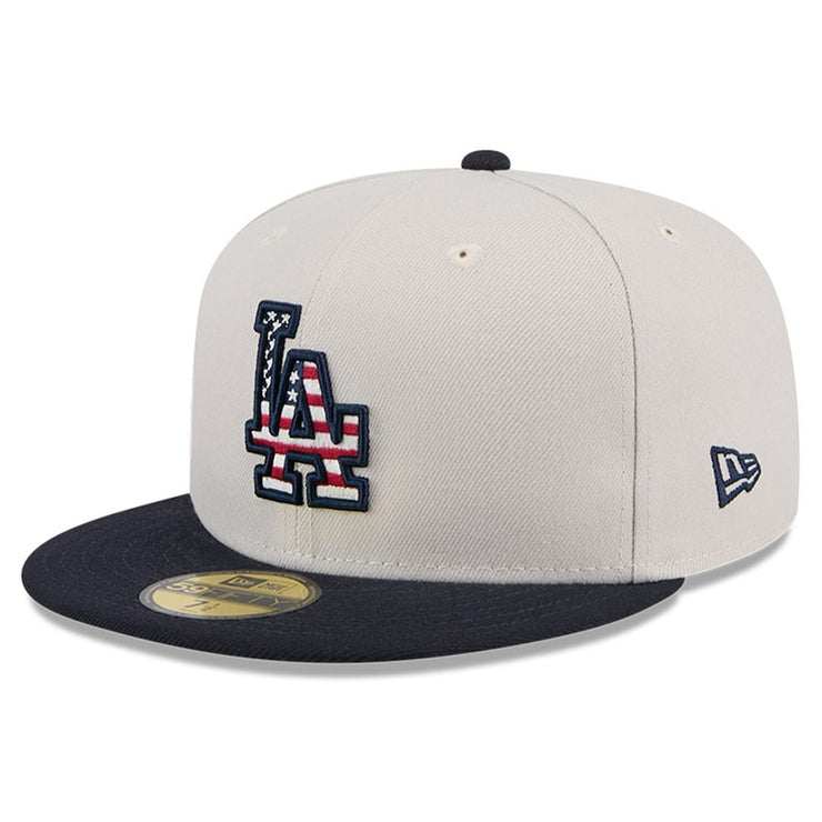 Los Angeles Dodgers New Era Khaki/Black 2024 Fourth of July 59FIFTY Fitted Hat