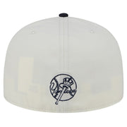 New York Yankees New Era Lonestar 59FIFTY Fitted Hat - Cream/Navy
