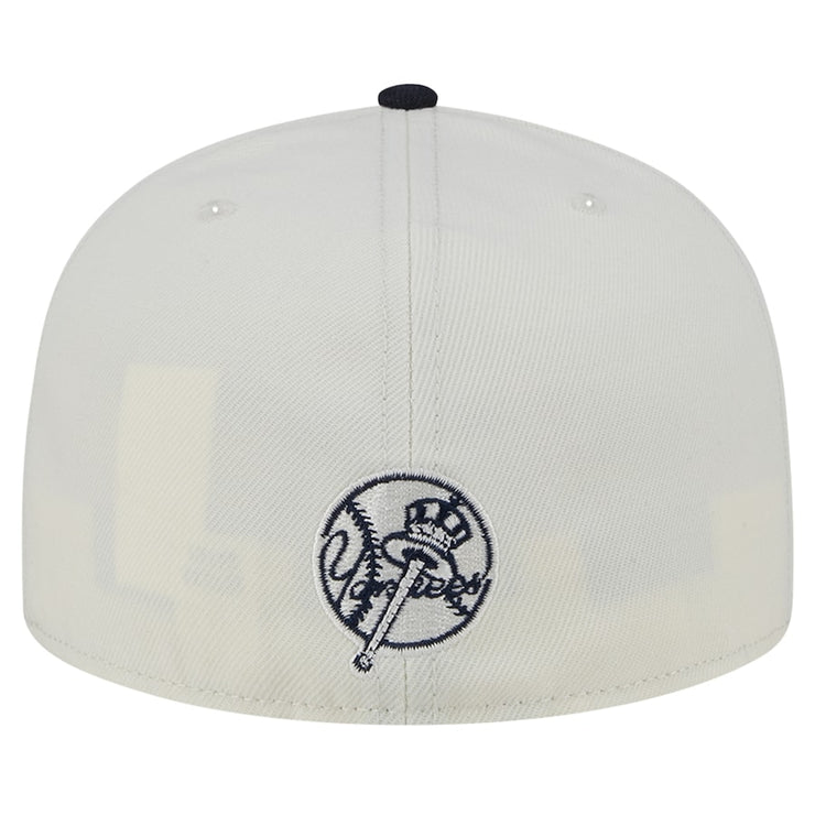 New York Yankees New Era Lonestar 59FIFTY Fitted Hat - Cream/Navy
