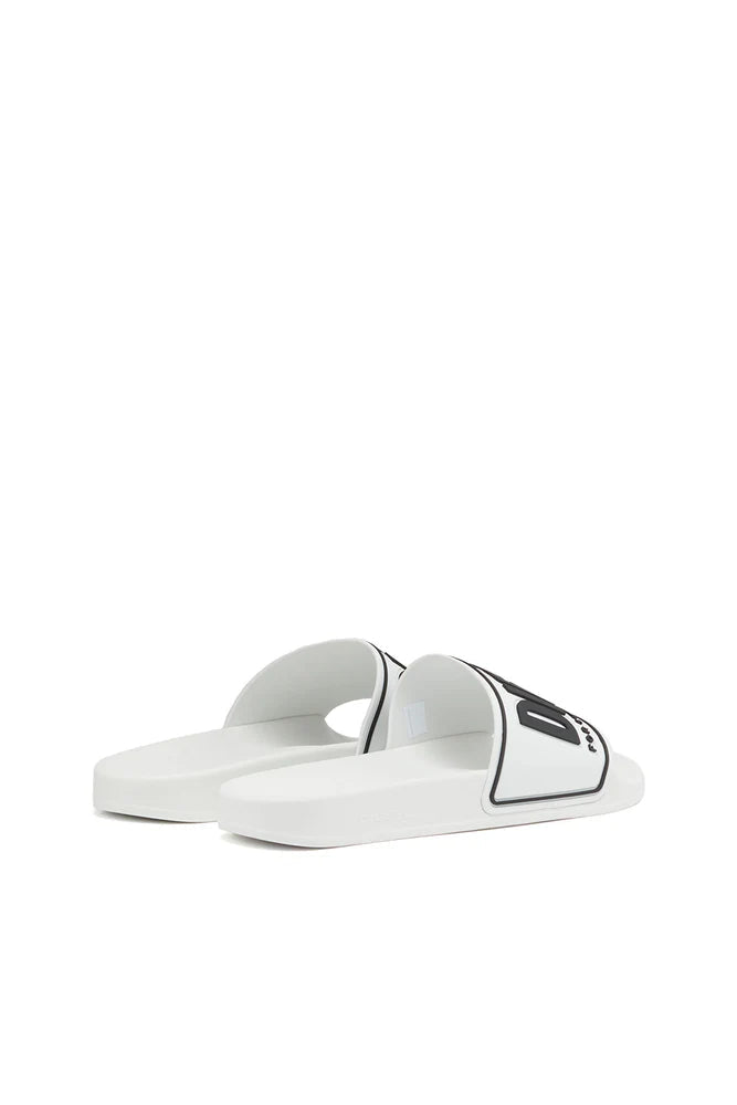 DIESEL SA-MAYEMI-POOL SLIDES WITH 3D LOGO "WHITE"