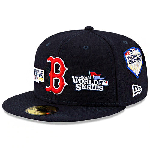 New Era Boston Redsox Fitted Hat MLB Classic World Series Patch