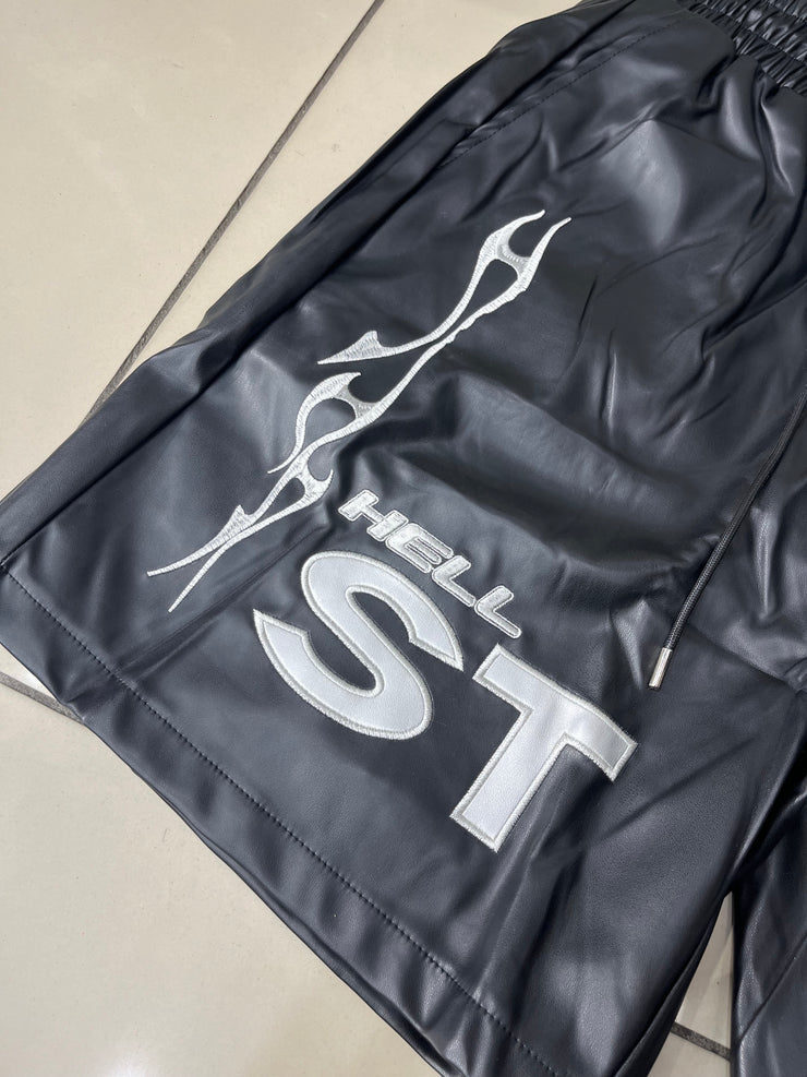 HELLSTAR Leather Shorts “Black”