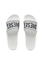 DIESEL SA-MAYEMI-POOL SLIDES WITH 3D LOGO "WHITE"