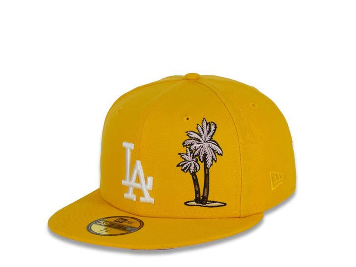 Los Angeles Dodgers New Era MLB 59Fifty Fitted Cap Gold Crown Palm Tree 50th Anniversary Side Patch