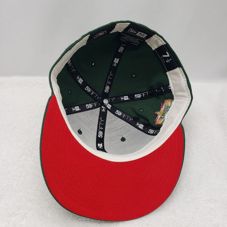 New Era LA Dodgers 50th Anniversary Green Red Gold Fitted Cap