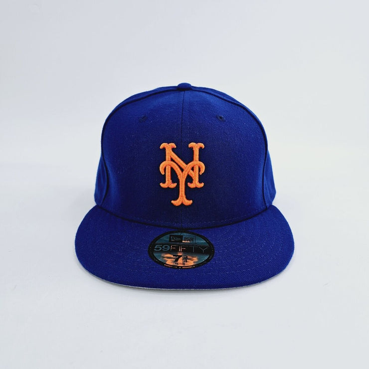New Era 59Fifty Hat MLB New York Nets Mens Royal Blue On Field Fitted Cap