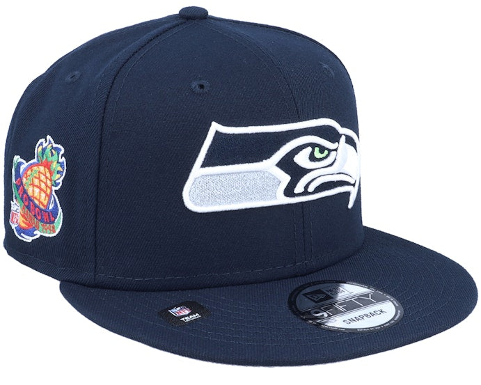 Seattle Seahawks NFL Patch Up 9FIFTY Navy Snapback - New Era