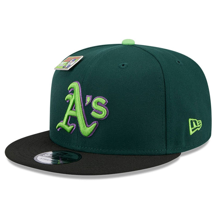 Oakland Athletics New Era Green/Black Sour Apple Big League Chew Flavor Pack 9FIFTY Snapback Hat
