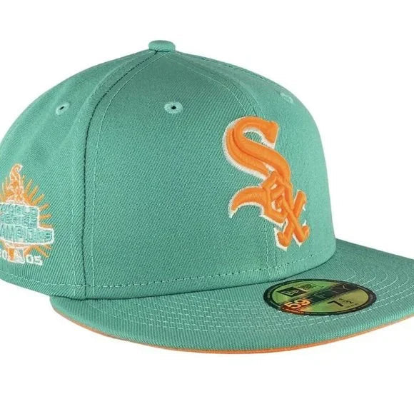 New Era Chicago White Sox 2005 WS Patch Exclusive 59FIFTY Fitted Hat (Mint Orange)