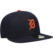 Detroit Tigers New Era Navy On-Field Road 59FIFTY Fitted Hat