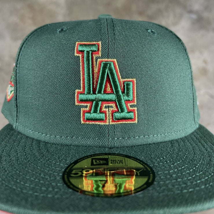 New Era LA Dodgers 50th Anniversary Green Red Gold Fitted Cap