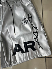 HELLSTAR Leather Shorts “Grey”