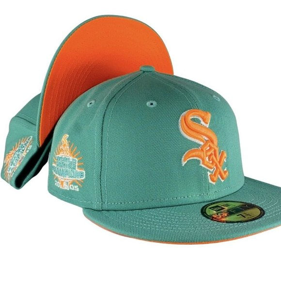 New Era Chicago White Sox 2005 WS Patch Exclusive 59FIFTY Fitted Hat (Mint Orange)