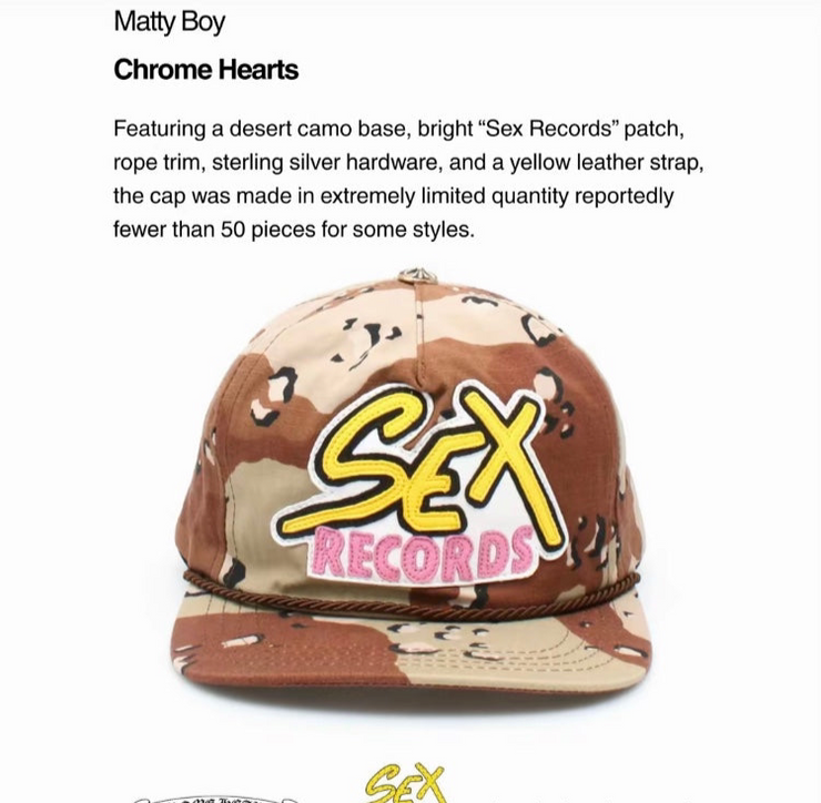 Chrome Hearts Matty Boy Sex Records 5 Panel Hat