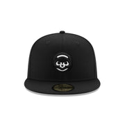Chicago Cubs Black on White 59Fifty Fitted