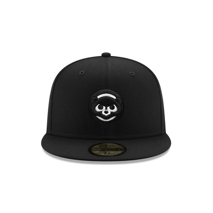Chicago Cubs Black on White 59Fifty Fitted