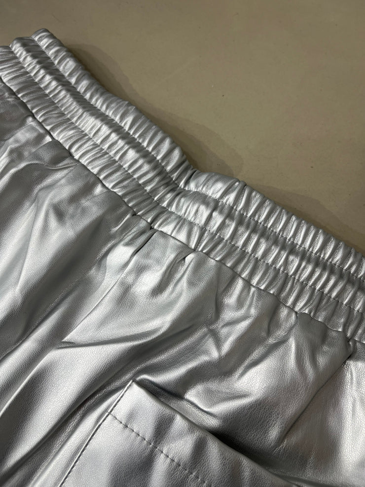 HELLSTAR Leather Shorts “Grey”