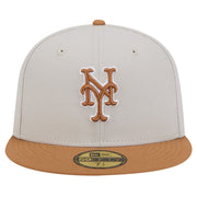 New York Mets New Era Two-Tone Color Pack 59FIFTY Fitted Hat - Khaki/Brown