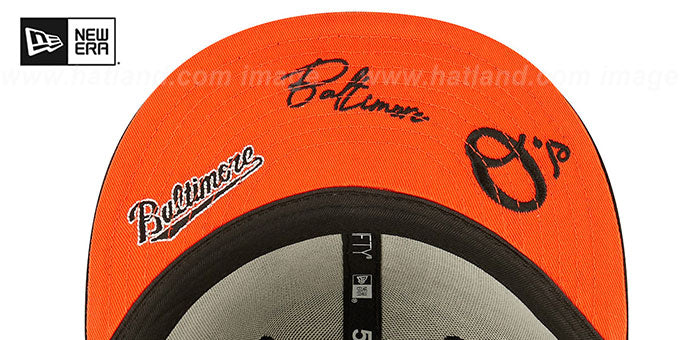 Baltimore Orioles TRIPLE THREAT IDENTITY Black Fitted Hat by New Era