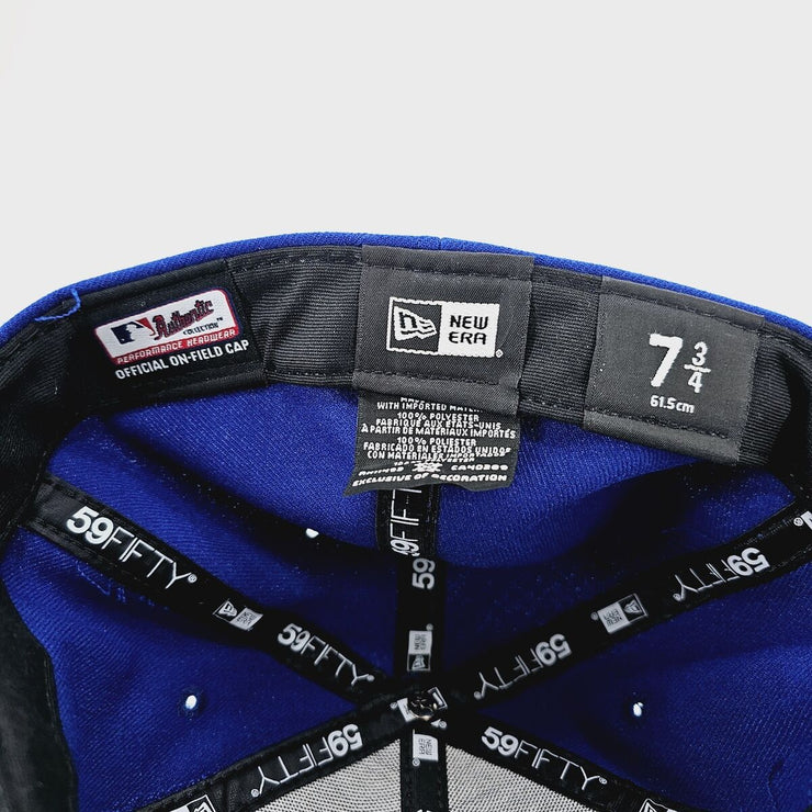 New Era 59Fifty Hat MLB New York Nets Mens Royal Blue On Field Fitted Cap