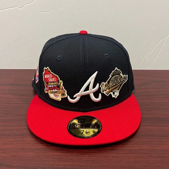 Atlanta Braves 3Times World Series Champions New Era 59FIFTY