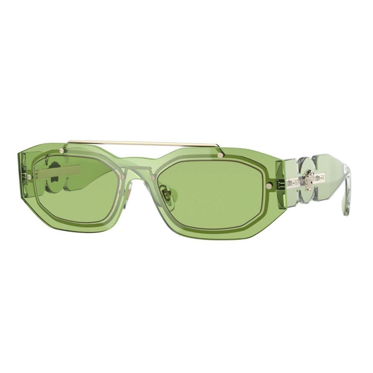 Transparent Light Green Sunglasses by Versace