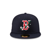 BOSTON RED SOX 59FIFTY MLB AC PERF NAVY BLOOM CAP