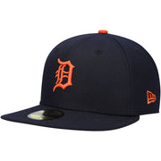 Detroit Tigers New Era Navy On-Field Road 59FIFTY Fitted Hat