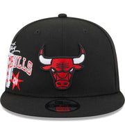 Men's Chicago Bulls New Era Black Icon 9FIFTY Snapback Hat
